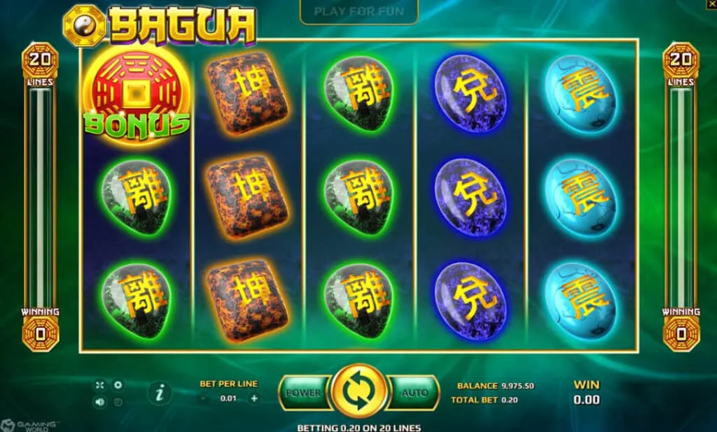 ภาพตัวอย่างเกมสล็อต Bagua